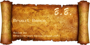 Bruszt Bence névjegykártya
