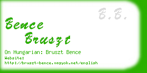 bence bruszt business card